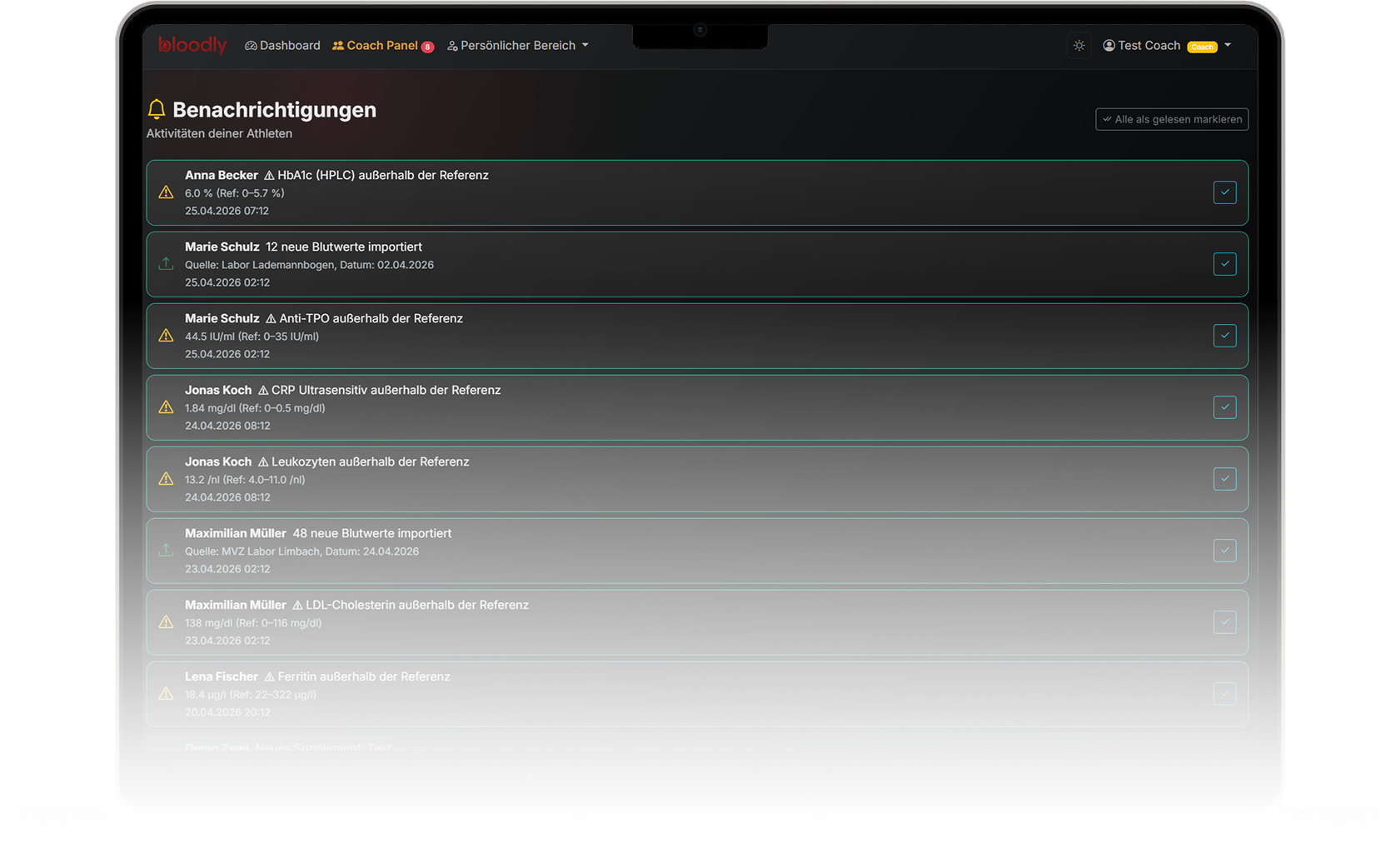 Notifications auf dem Macbook